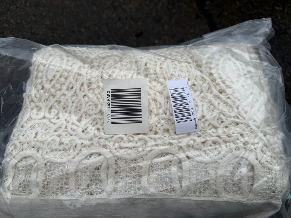 Martha Stewart Macrame Sheer Curtain Panel Pair 84" Off-White – New